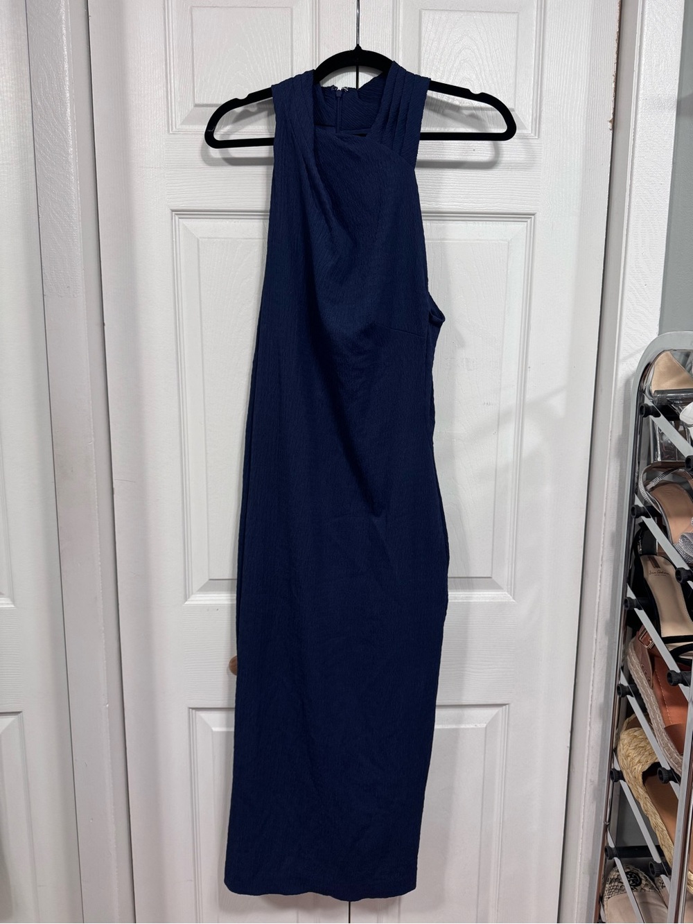 Rachel Navy Sleeveless Maxi Dress